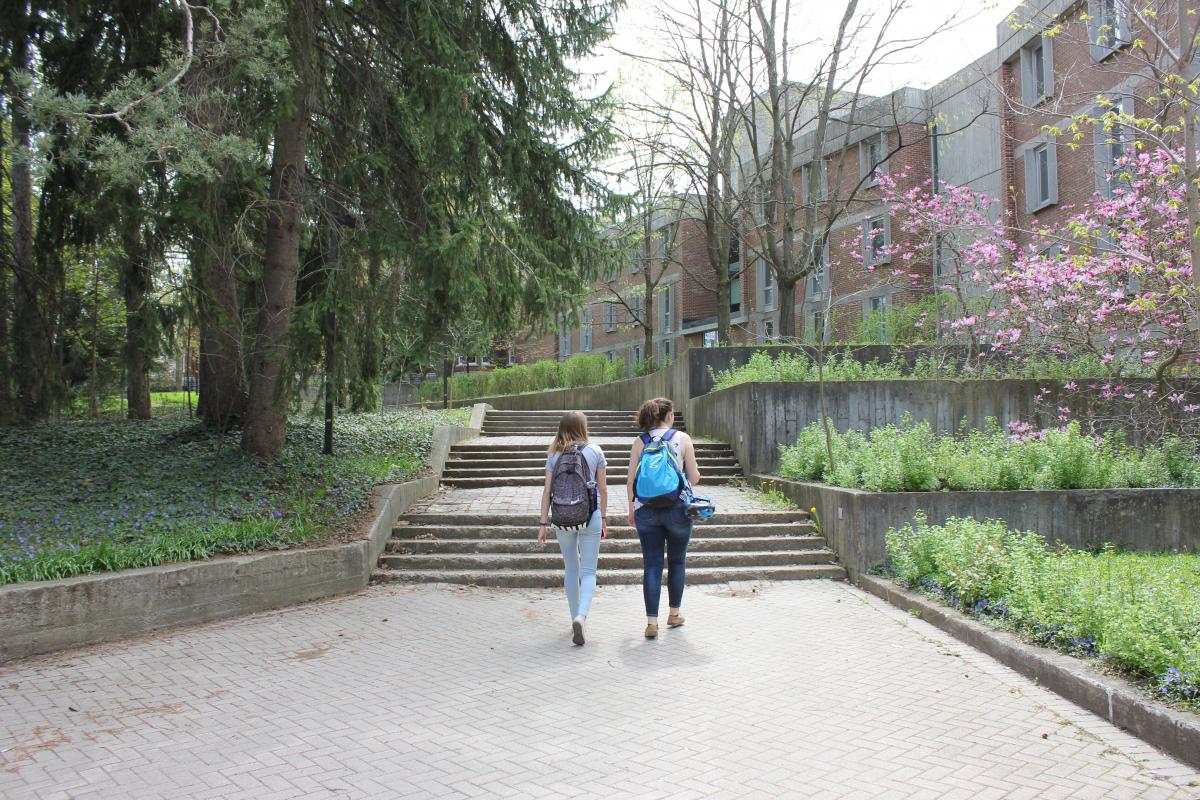 photo of students walking together