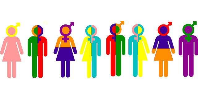 Gender Inclusive Graphic with LGBTQ2IA+ symbols 